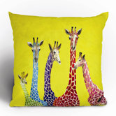 Clara Nilles Jellybean Giraffes Throw Pillow