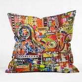 Robin Faye Gates Polyester It Came From Detroit Indoor/Outdoor Throw Pillow