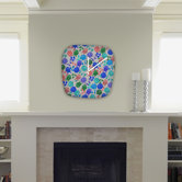 Bianca Green Roses Modern Clock
