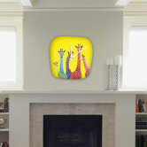 Clara Nilles Jellybean Giraffes Modern Clock