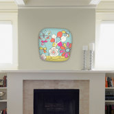 Rachael Taylor Fun Floral Modern Clock