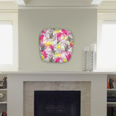 Rachael Taylor Organic Retro Leaves Modern Clock