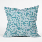 Jennifer Denty Polyester Sea Creatures Indoor/Outdoor Throw Pillow