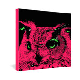 Romi Vega Pink Owl Gallery Wrapped Canvas