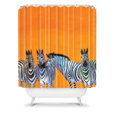 Clara Nilles Candy Stripe Zebras Shower Curtain