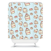 Jennifer Denty Cake Slices Shower Curtain