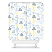 Jennifer Denty Clouds Shower Curtain