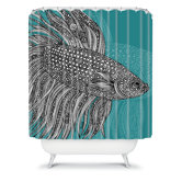 Valentina Ramos Beta Fish Shower Curtain