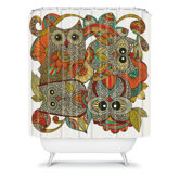Valentina Ramos 4 Owls Shower Curtain