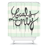 Wesley Bird Locals Only Shower Curtain