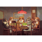 Passing the Ace Under the Table (Dog Poker) Canvas Art