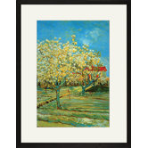 Orchard with Cypress by Van Gogh Framed and Matted Print