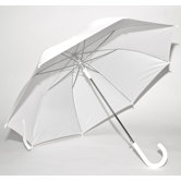 Solid White Auto-Open Umbrella