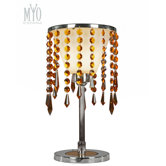 Eclectic 1 Light Crystal Table Lamp