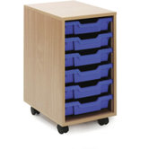 6 Trays Mobile Storage