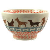 Dogs 13.97cm Hand-Decorated French Bowl