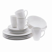 White Basics Coupe 16 Piece Dinnerware Set