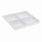 White Basics 12" Square Hors D'oeuvre Plate