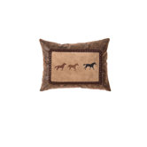 Mustang Canyon Three Horse Embroidery Pillow