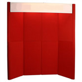 Hero H10 Full Height Exhibit Panel with Curved Edges and Backlit Header