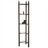 15" Round Five Glass Shelf Curio