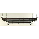 French Display Hanging Pot Rack with Grid