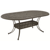 Paradise Oval Cast Dining Table with Hole
