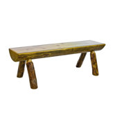 Glacier Country Half Log Bench