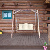 Glacier Country Porch Swing with Stand