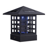 4" x 4" x 6.5" McFarland Cascade Black Bug Zapper and Solar Post Light