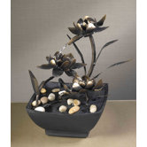 Cadono Metal Flower Tabletop Fountain
