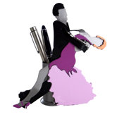 Desk Accessory Ballroom Dancers Pen Holder