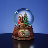 Santa with Tree Snow Globe