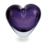 Medium Heart Vase in Violet