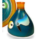 Salvadori Vase in Blue and Orange