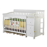 4 in 1 Brody Convertible Crib with Changer in White