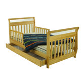 Sleigh Toddler Bed with Storage Drawer