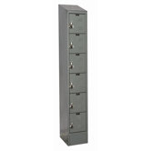 ReadyBuilt II One Wide Six Tier Locker in Hallowell Gray