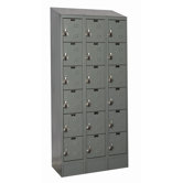 ReadyBuilt II Three Wide Six Tier Locker in Hallowell Gray (Assembled)