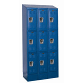 ReadyBuilt II Three Wide Triple Tier Locker in Marine Blue (Assembled)