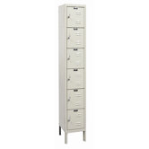 Galvanite Locker 6 Tier 1 Wide (Assembled)