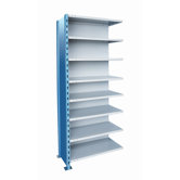 H-Post Shelving 123" High Capacity Closed Type Add-on Unit with 8 Shelves