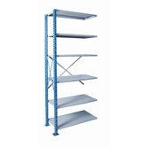 Hallowell High Capacity Open H-Post Shelving, Add-on Unit with 6 Shelves