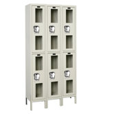 Safety-View Locker Double Tier 3 Wide (Knock-Down)