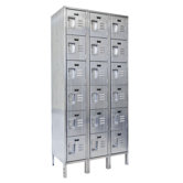 304 Stainless Steel Locker 6 Tier 3 Wide (Assembled)