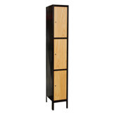 Metal-Wood Hybrid Locker Triple Tier 1 Wide (Assembled)