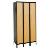 Metal-Wood Hybrid Locker Single Tier 3 Wide (Assembled)