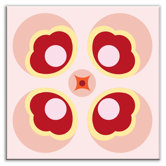 Folksy Love Decorative Tile in Izzy's Petals