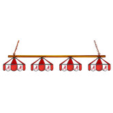 NCAA 4-Light Stained Glass Hanging Lamp