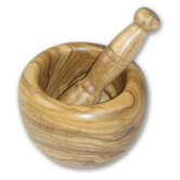 Olive Wood 4.7" Mortar and Pestle